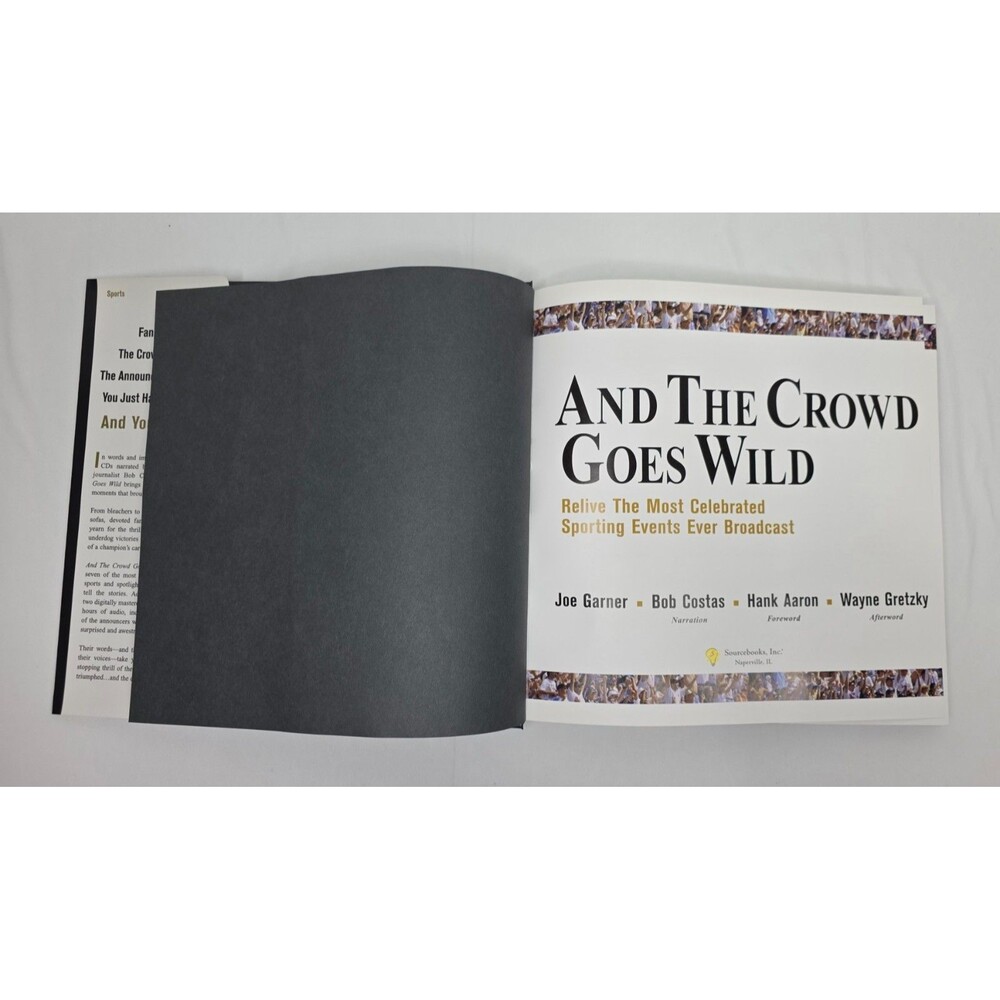 And the Crowd Goes Wild | Hardcover Book with 2 Audio CDs | 1999 Sports History - Picture 9 of 16